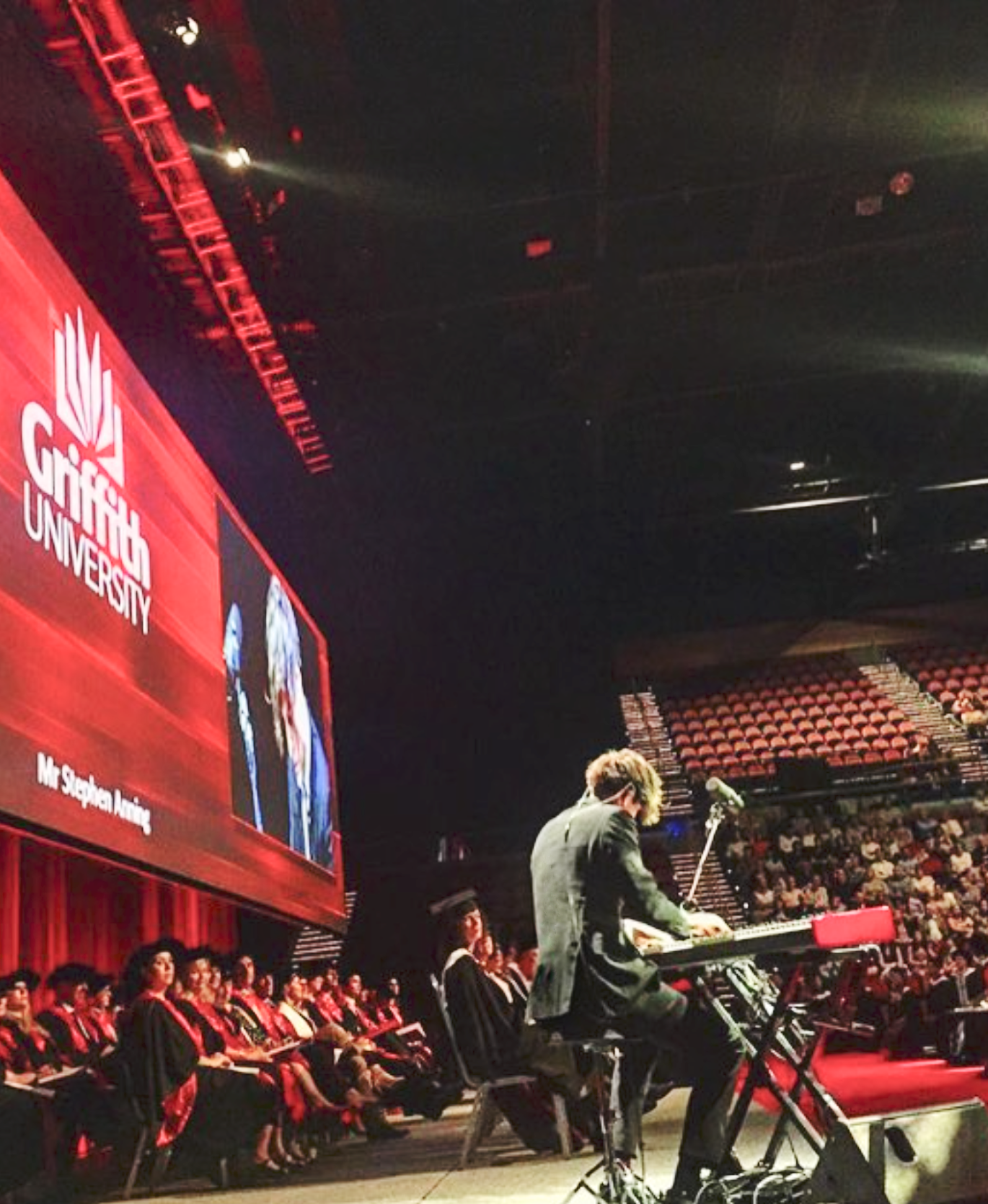 Stephen Anning performing at a wedding venue